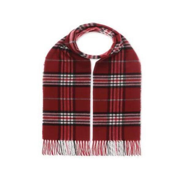 FRAAS Accessories - Fraas Women's Classic Plaid Cashmink Scarf True Red One Size